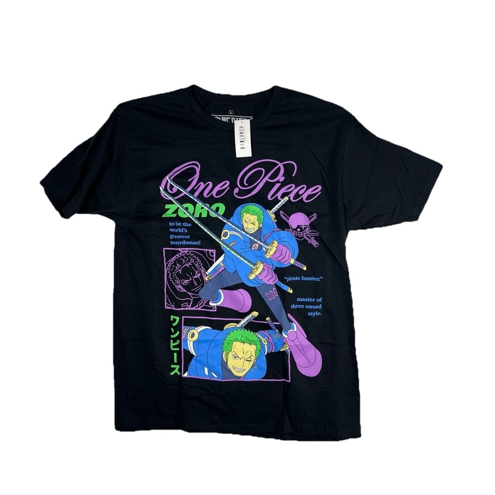 One Piece Roronoa Zoro Graphic T-Shirt – Men's Large – Black – BoxLunch